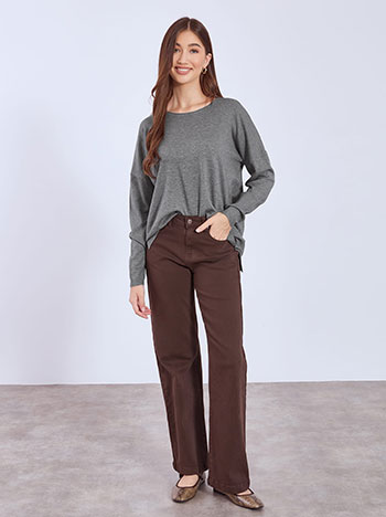 Πουλόβερ με αφινίριστη λαιμόκοψη WT1042.4322+2 φωτογραφία