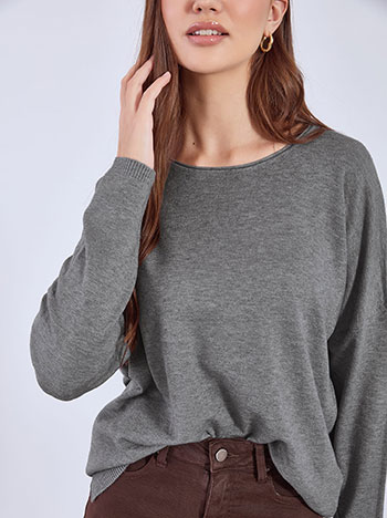 Πουλόβερ με αφινίριστη λαιμόκοψη WT1042.4322+2 φωτογραφία