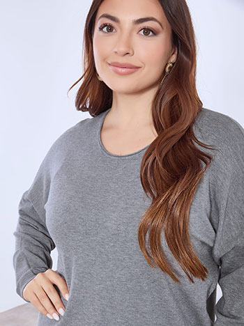 Πουλόβερ με αφινίριστη λαιμόκοψη WT1042.4322+2 φωτογραφία