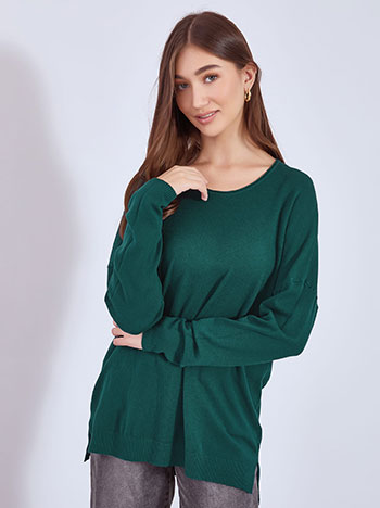 Πουλόβερ με αφινίριστη λαιμόκοψη WT1042.4322+7