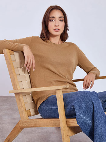 Πουλόβερ με στρογγυλή λαιμόκοψη WT1042.4379+4