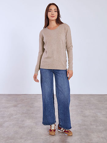 Πουλόβερ με στρογγυλή λαιμόκοψη WT1042.4379+5 φωτογραφία