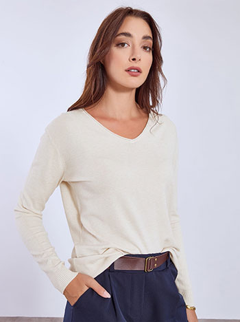 Πουλόβερ με ριπ λεπτομέρειες WT1042.4380+10