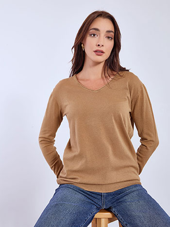 Πουλόβερ με ριπ λεπτομέρειες WT1042.4380+4