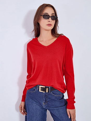 Πουλόβερ με ριπ λεπτομέρειες WT1042.4380+8