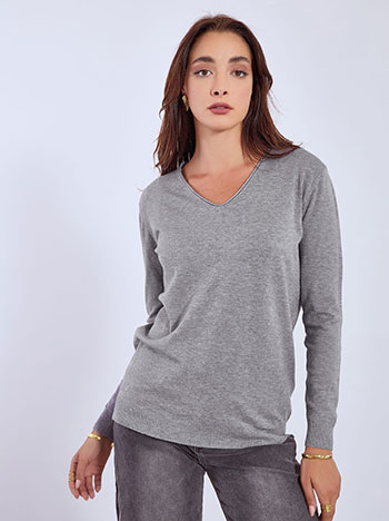 Πουλόβερ με ριπ λεπτομέρειες WT1042.4380+2