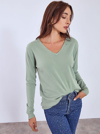 Πουλόβερ με ριπ λεπτομέρειες WT1042.4380+17