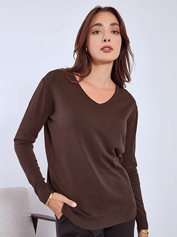 Πουλόβερ με ριπ λεπτομέρειες WT1042.4380+6