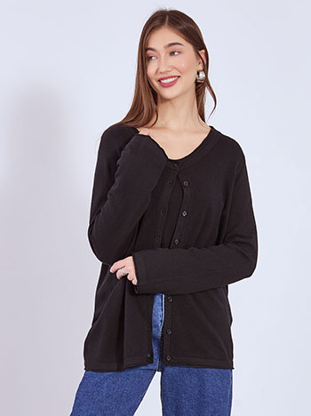 Ζακέτα πλεκτή με απαλή υφή WT1042.5001+4