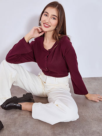 Ζακέτα πλεκτή με απαλή υφή WT1042.5001+6