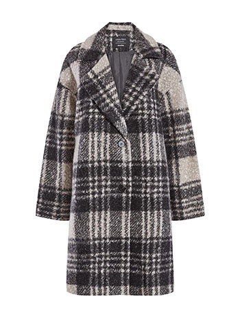 Παλτό μπουκλέ καρό WT1043.7001+1 φωτογραφία