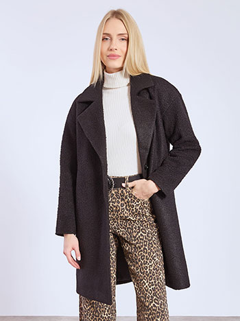 Παλτό μακρύ μπουκλέ WT1043.7002+2