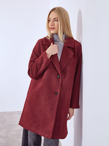 Παλτό μακρύ μπουκλέ WT1043.7002+3
