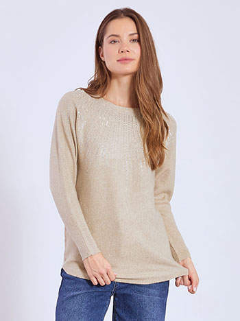 Πουλόβερ με strass λεπτομέρειες WT1430.4046+4