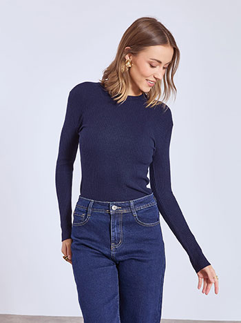 Μπλούζα ριπ μονόχρωμη WT1430.4086+7