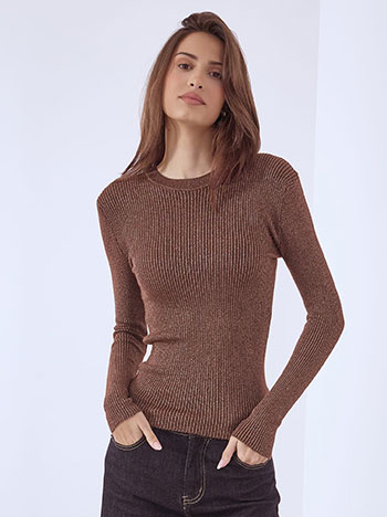 Πουλόβερ ριπ μεταλλιζέ WT1430.4095+4