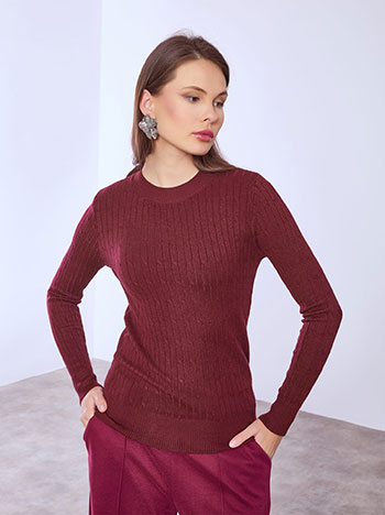 Πουλόβερ με ανάγλυφο ύφασμα WT1430.4104+5