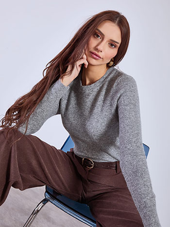 Πουλόβερ με στρογγυλή λαιμόκοψη WT1430.4878+2