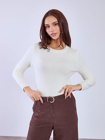 Πουλόβερ με στρογγυλή λαιμόκοψη WT1430.4878+4