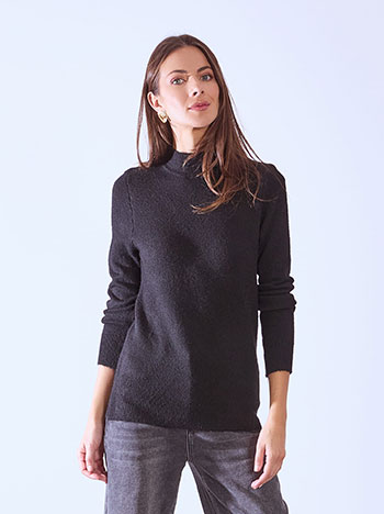 Πουλόβερ μονόχρωμο με μαλλί WT1518.4578+1