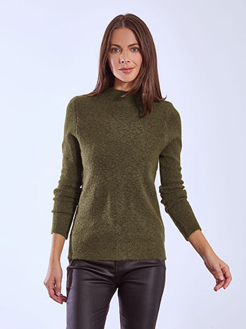 Πουλόβερ μονόχρωμο με μαλλί WT1518.4578+7