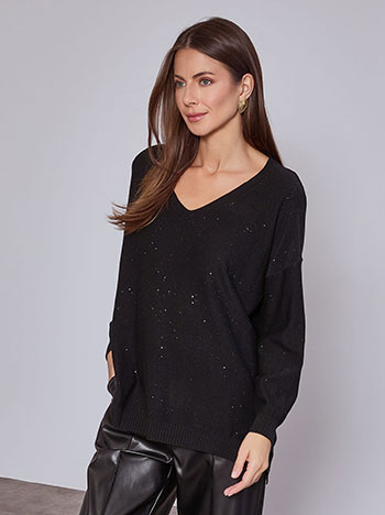 Πουλόβερ ασύμμετρο με παγιέτες WT1556.4312+1