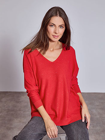 Πουλόβερ ασύμμετρο με παγιέτες WT1556.4312+4