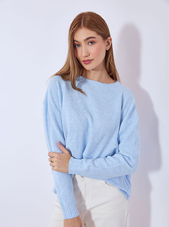 Πουλόβερ με λαιμόκοψη χαμόγελο WT1556.4601+2