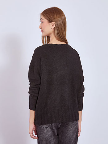 Πουλόβερ με λαιμόκοψη χαμόγελο WT1556.4601+1 φωτογραφία