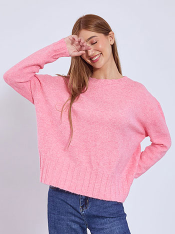 Πουλόβερ με λαιμόκοψη χαμόγελο WT1556.4601+7