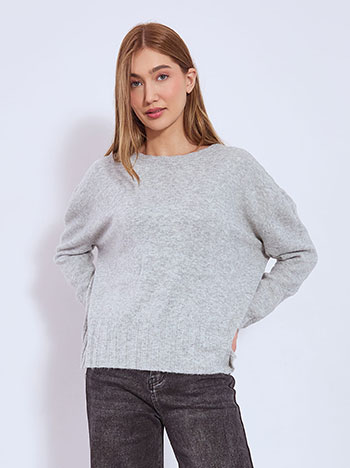 Πουλόβερ με λαιμόκοψη χαμόγελο WT1556.4601+3