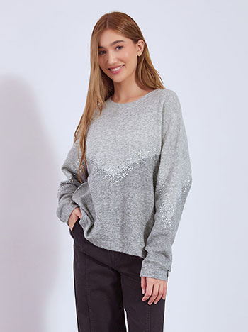 Πουλόβερ δίχρωμο με παγιέτες WT1556.4632+3