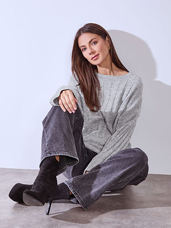 Πουλόβερ ριπ με παγιέτες WT1556.4655+2