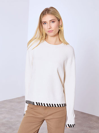 Πουλόβερ με λεπτομέρεια στο τελείωμα WT1556.4918+4