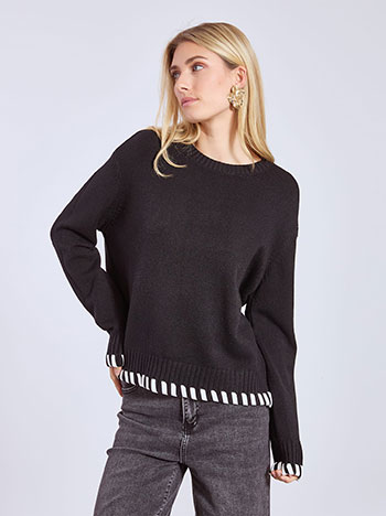 Πουλόβερ με λεπτομέρεια στο τελείωμα WT1556.4918+1