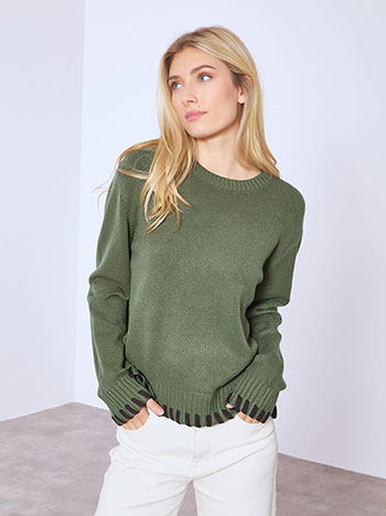 Πουλόβερ με λεπτομέρεια στο τελείωμα WT1556.4918+5