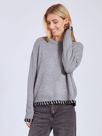 Πουλόβερ με λεπτομέρεια στο τελείωμα WT1556.4918+2
