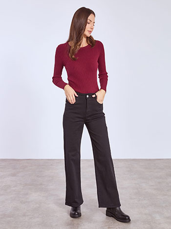 Τζιν wide leg μονόχρωμο WT1628.1027+1