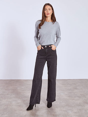 Τζιν wide leg μονόχρωμο WT1628.1196+1