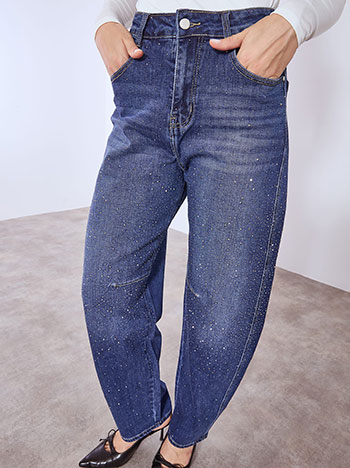 Τζιν barrel με strass WT1628.1968+1