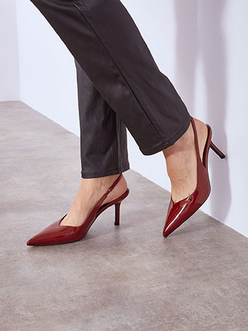 Γόβες slingback λουστρίνι WT1697.A070+3