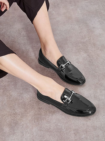 Παπούτσια λουστρίνι με αγκράφα WT1697.A268+1