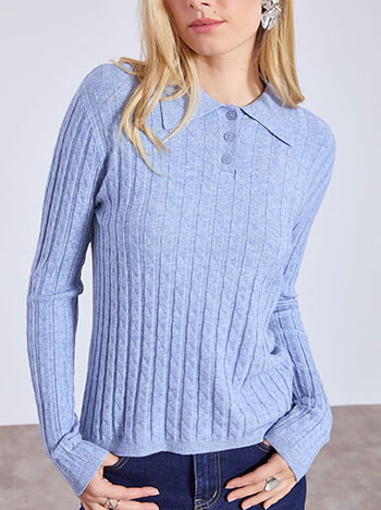 Πουλόβερ λεπτό με γιακά WT1738.4009+6