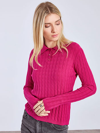 Πουλόβερ λεπτό με γιακά WT1738.4009+8