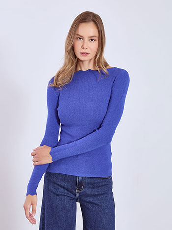 Πουλόβερ με κυματιστή λαιμόκοψη WT1738.4011+5