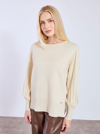 Πουλόβερ με πλισέ μανίκια WT1738.4111+4