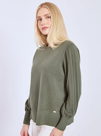 Πουλόβερ με πλισέ μανίκια WT1738.4111+6