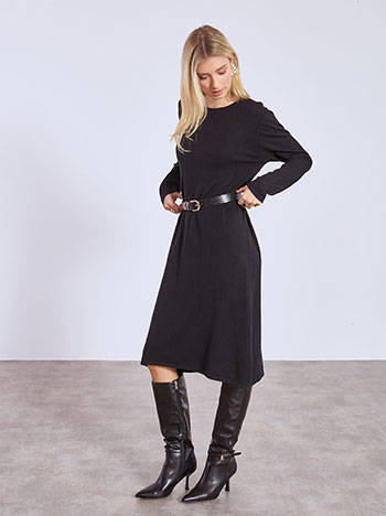 Φόρεμα μίντι πλεκτό μονόχρωμο WT1738.8139+1