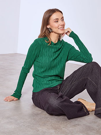 Πουλόβερ με ανάγλυφες λεπτομέρειες WT1794.4101+6