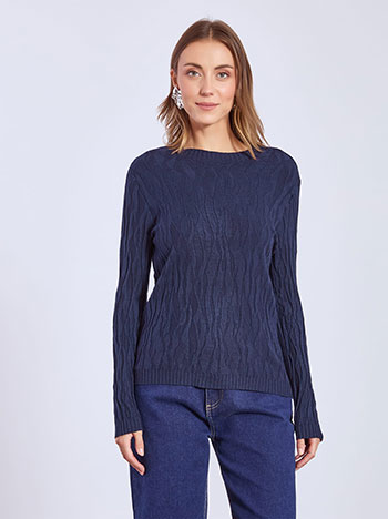 Πουλόβερ με ανάγλυφες λεπτομέρειες WT1794.4101+8